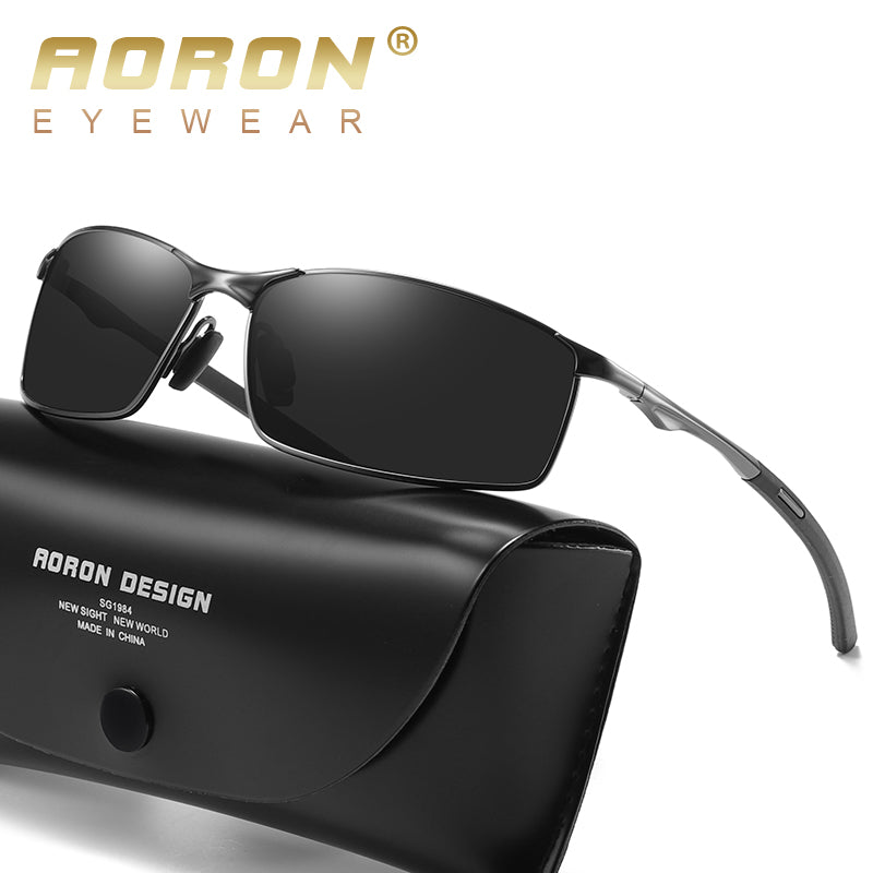 Aoron Polarized Sunglasses Mens/Women Driving Mirror Sun Glasses Metal Frame Goggles UV400 Anti-Glare Sunglasses Wholesale