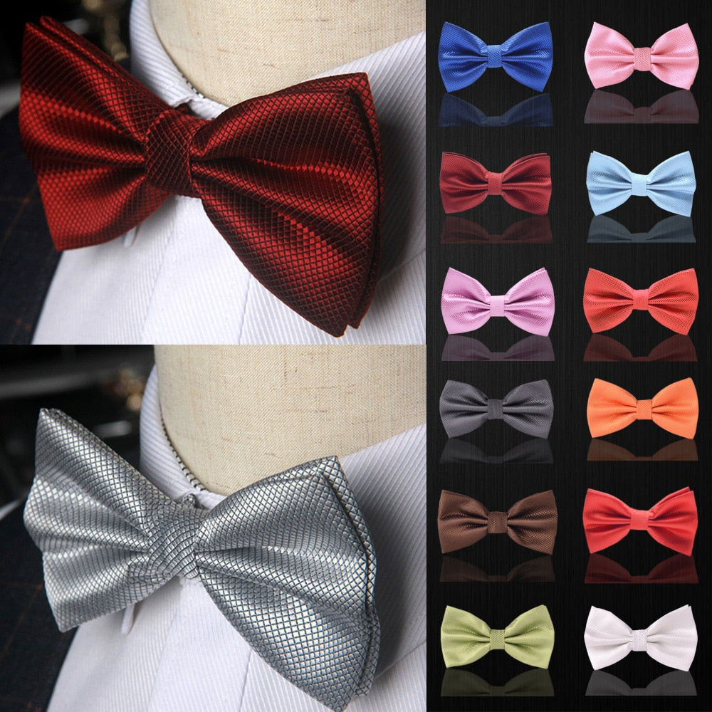 Bow tie fashion Wedding Party Men Women gravata-borboleta Solid Color Cravat Polyester Bowtie Male Dress Shirt gift